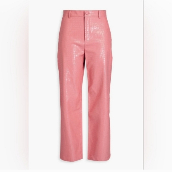 ALICE + OLIVIA TRENT VEGAN CROC CROPPED PANT SIZE 6 - Picture 11 of 13